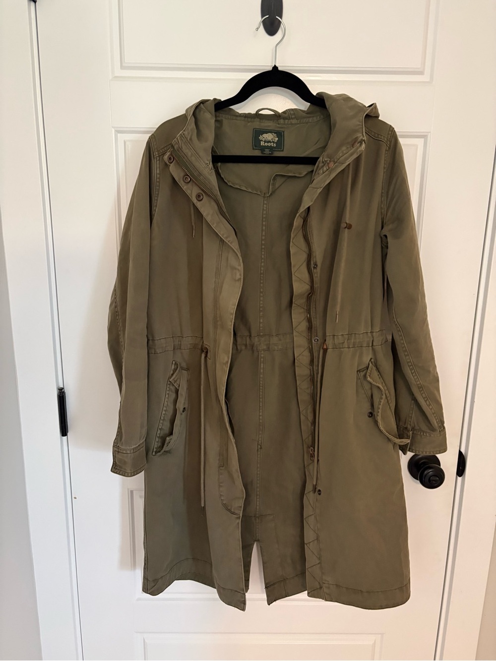 Roots Olive Utility Hooded Anorak Jacket